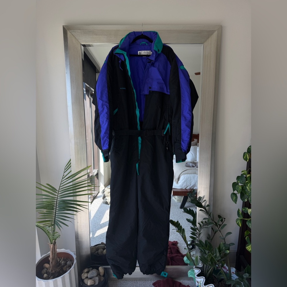 Columbia Vintage Retro Snow Suit - 80’s / 90’s - Black with Purple Accents